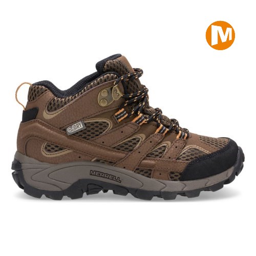 Merrell Moab 2 Mid Waterproof Winterstiefel Kinder Braun [DE-ATXOV]